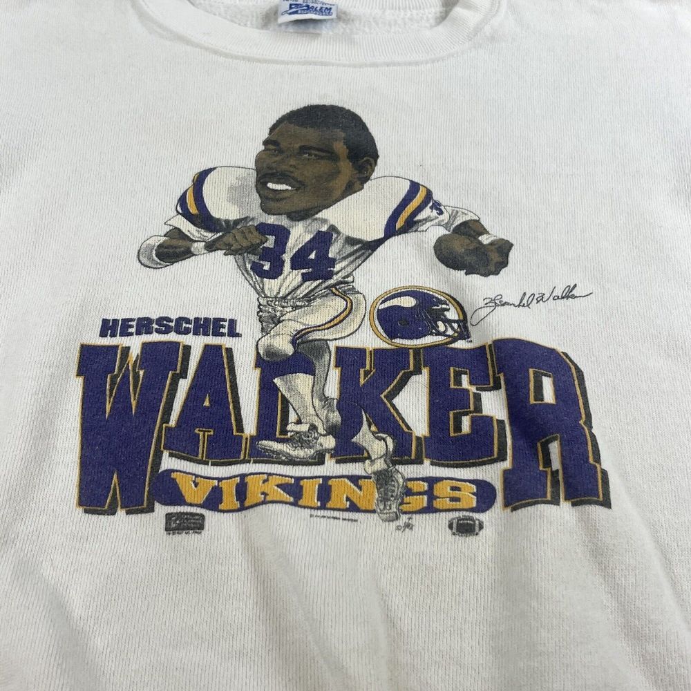 Salem Herschel Walker‎ Crewneck Sweatshirt Youth L Caricature Minnesota Vikings